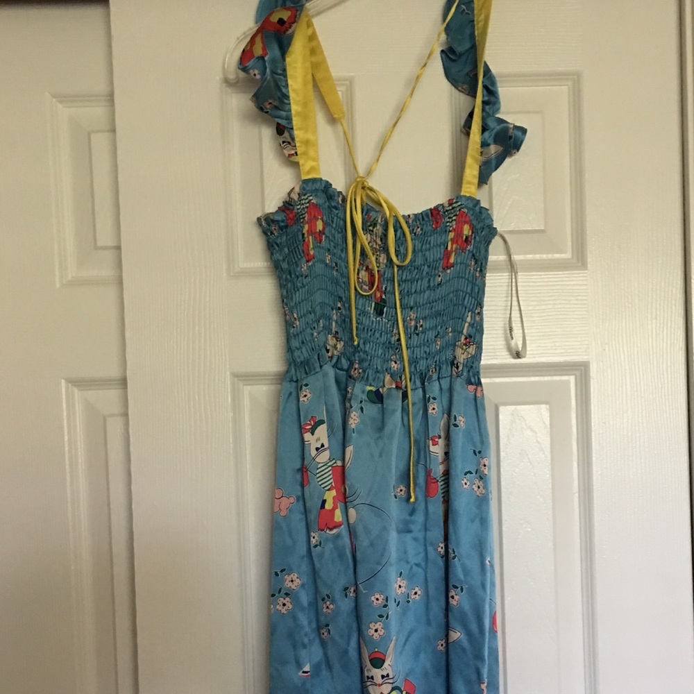 Voom by Joy Han bunnies silk retro dress